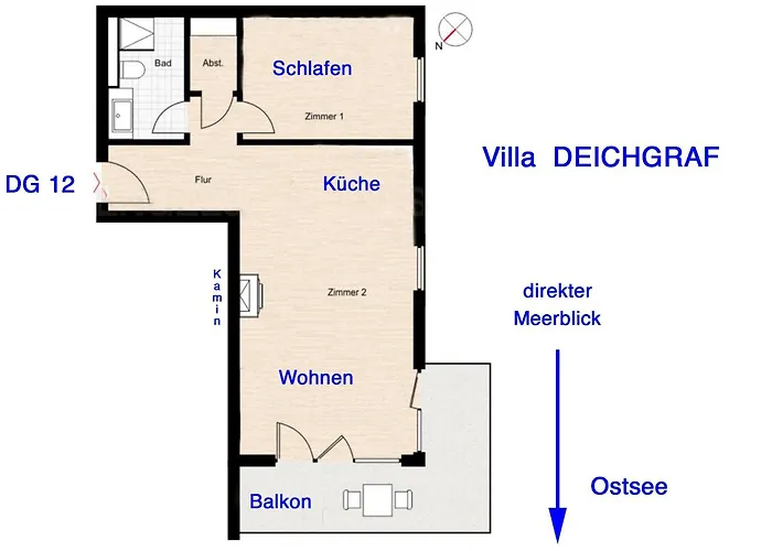 公寓 Deichgraf We 12 